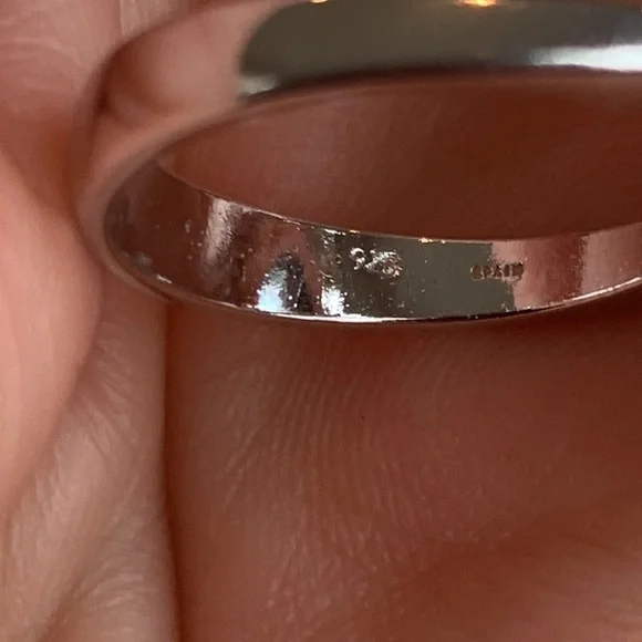 Statement Simulated Crystal Diamond & Blue Stone Marked “925 Spain” Ring - Picture 9 of 11